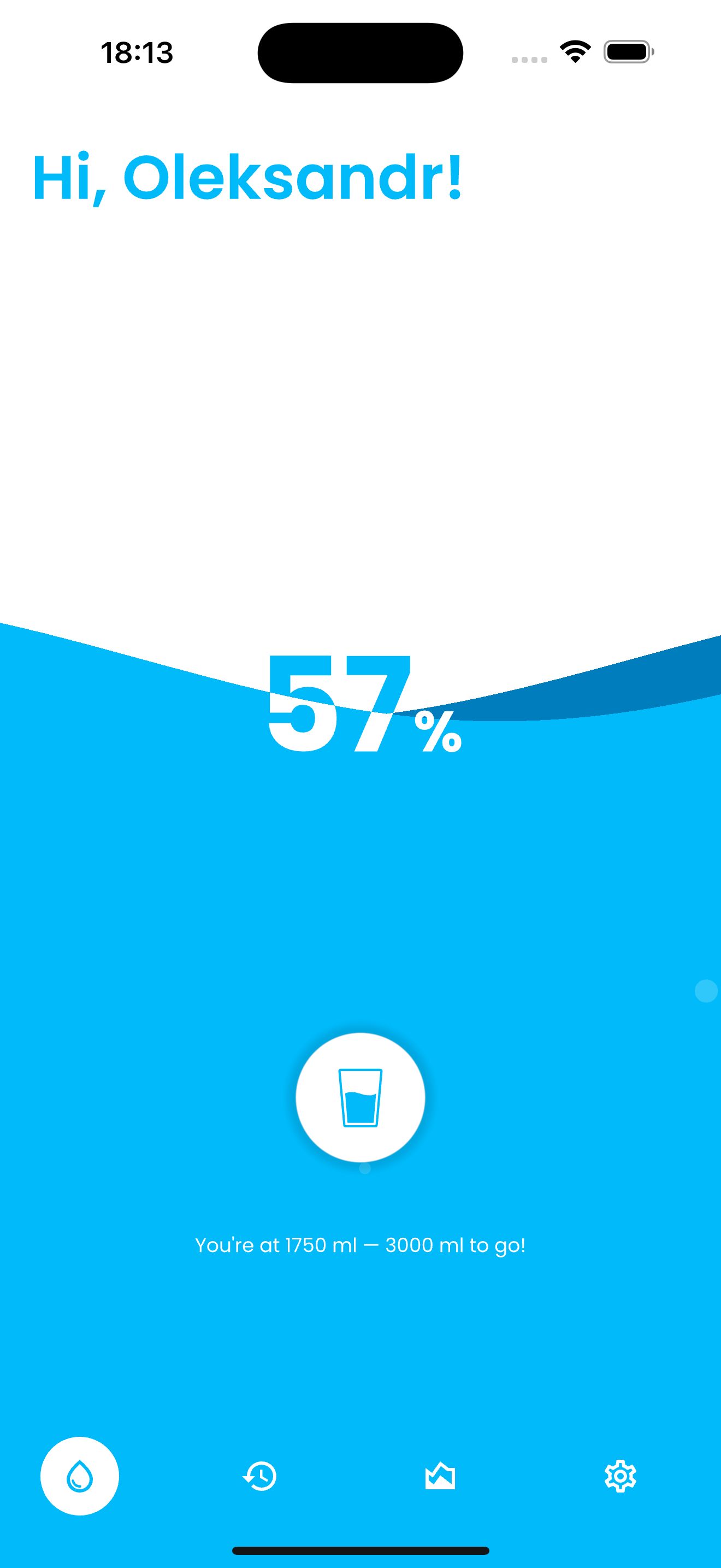 Gulpify hydration chart screen